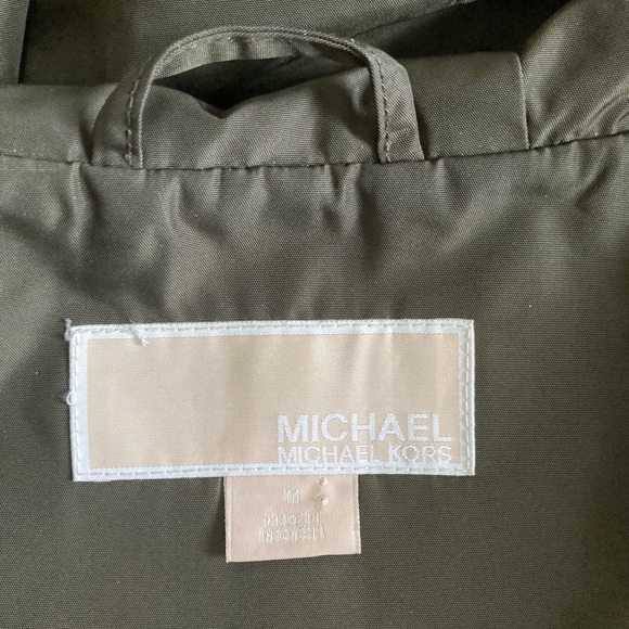 Michael Kors Black Polyester Windbreak Waterproof Hooded Parka Jacket size M - Picture 14 of 15